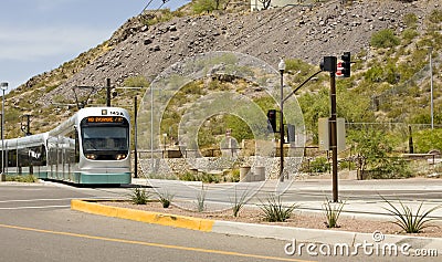 Phoenix Metro Light Rail Train Stock Photo