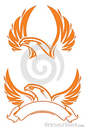 Phoenix sport mascot. Label. Logotype Vector Illustration