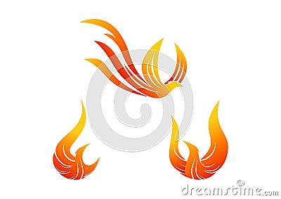 Phoenix symbol design Vector Illustration