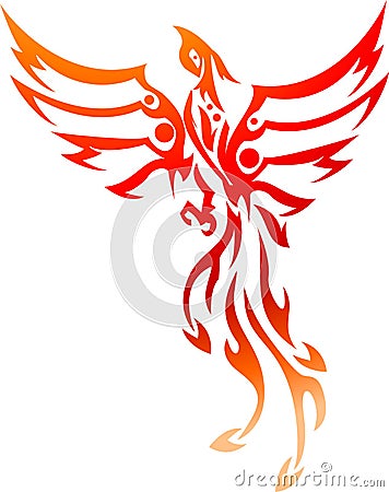 Phoenix tattoo tribal Stock Photo