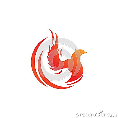 Phoenix vector icon illustration Vector Illustration