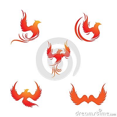 Phoenix vector icon illustration Vector Illustration