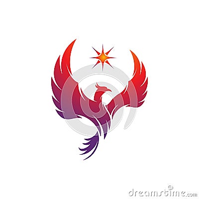 Phoenix vector icon illustration Vector Illustration