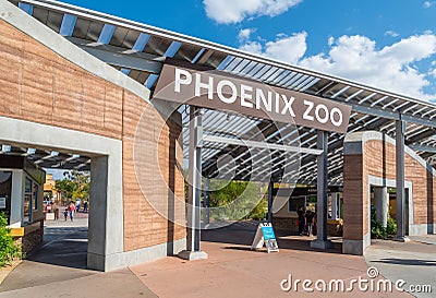 Phoenix Zoo Entrance Editorial Stock Photo
