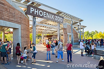 Phoenix Zoo Main Entrance Editorial Stock Photo