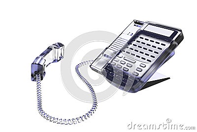 Phone 3D rendered white Stock Photo