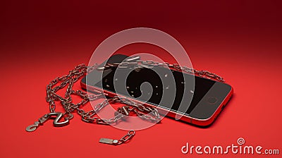 Phone Addiction Conceptual Art Stock Photo