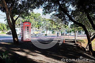 Phone booth of Londrina Editorial Stock Photo