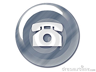 Phone button chrome Stock Photo