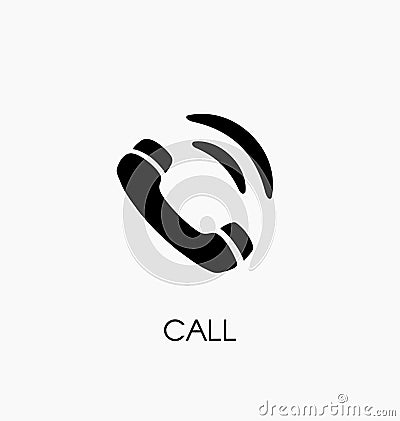 Phone call icon vector illustration. Telephone symbol Vector Illustration