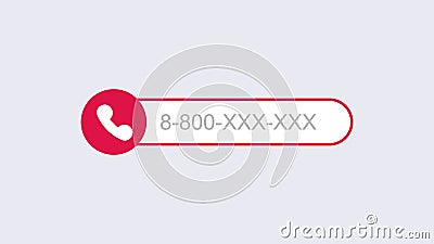 Phone call template. Mobile call with subscriber number modern digital user connection smartphone. Vector Illustration