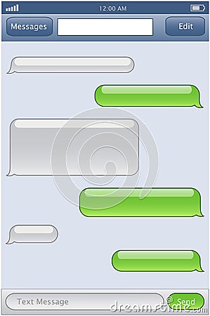 Phone chat template Vector Illustration