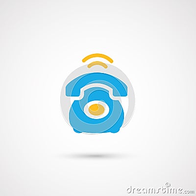 Phone colorful icon - Call, vector illustration. Vector Illustration