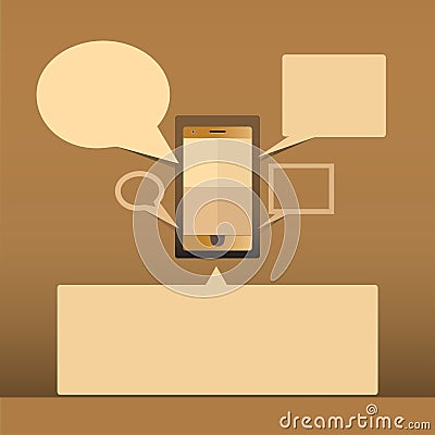 Phone communication Vector Illustration
