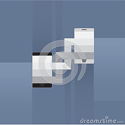 Phone communication Vector Illustration