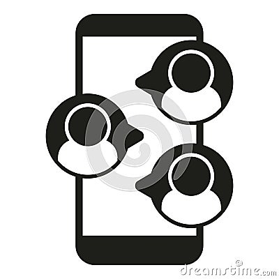 Phone contacts icon simple vector. Online message Vector Illustration