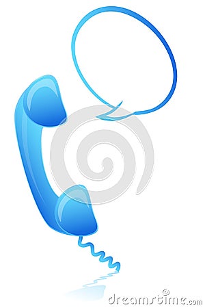 Phone with dialogue box Vector Illustration