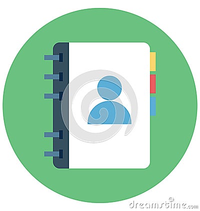 Phone Directory Color Isolated Vector Icon That can be easily edit or modified. Stock Photo