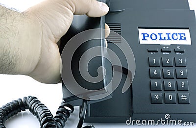 Phone for an emergency call Stock Photo