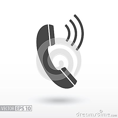 Phone flat Icon. Sign Phone. Vector logo for web design, mobile and infographics Vector Illustration