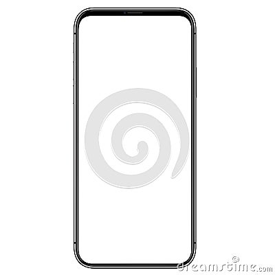 Phone front side vector drawing eps10 format isolated on white Vector Illustration