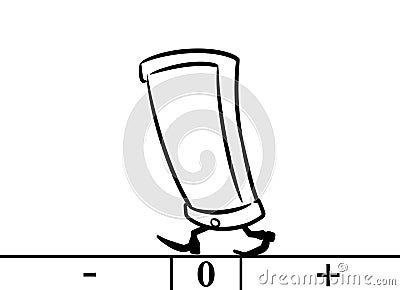 Phone goes into negative balance cartoon Cartoon Illustration