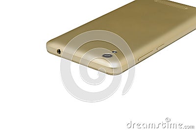 Phone is gold color Stock Photo