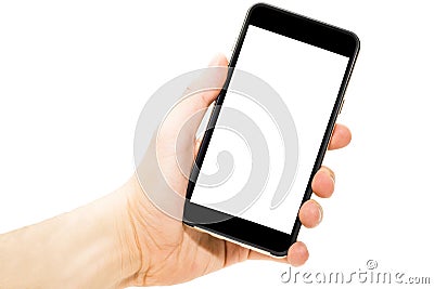 Phone in hand Stock Photo