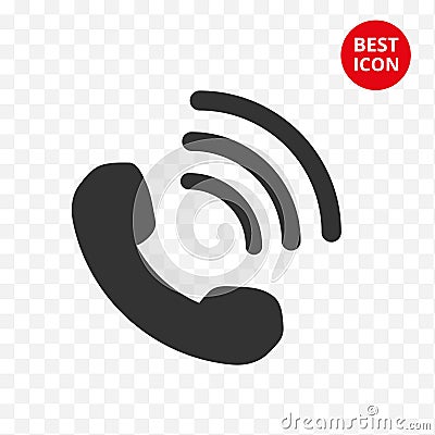 Phone icon. Caller ID icon. Modern telephone in flat design. Symbol isolated. Smartphone vector. For mobile applications Vector Illustration