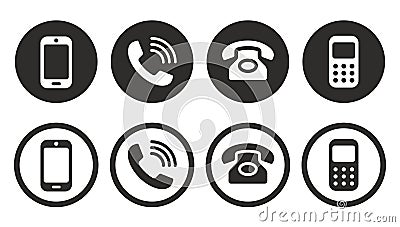 Phone icon collection. Call sign. Vector Vector Illustration