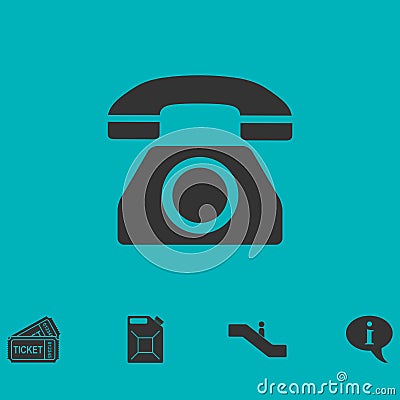 Phone icon flat Vector Illustration