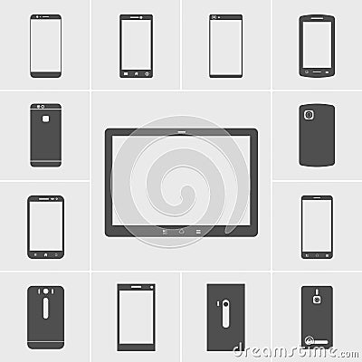 Phone icon set Vector Illustration