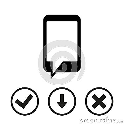 Phone icon stock vector illustration flat design Vector Illustration