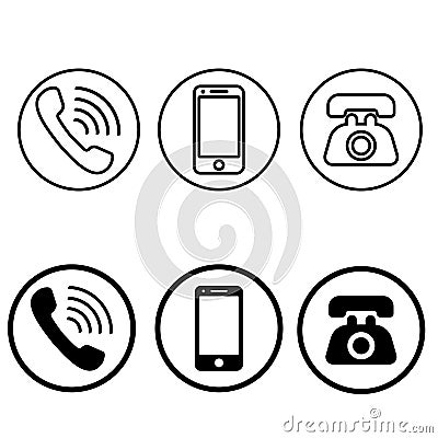 Phone icon Vector collection. Call illustration sign set. contact symbol. Vector Illustration