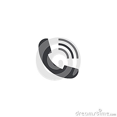 Phone icon. Vector icon. Telephone symbol. Phone tube sign. Call icon. Element for design interface mobile app or website. UI Vector Illustration