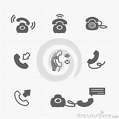 Phone icons, vector illustration. Vector Illustration