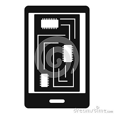 Phone innards icon, simple style Vector Illustration