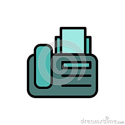 Phone, landline, fax icon. Simple color with outline vector elements of communication icons for ui and ux, website or mobile Stock Photo