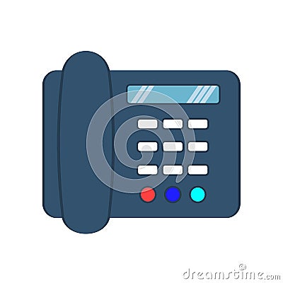 Phone. Landline phone. Icon. Vector Illustration