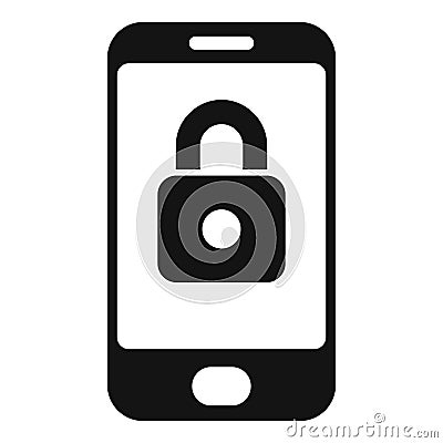 Phone lock icon simple vector. Hacker error Vector Illustration