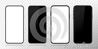 Phone mockup for visual demonstration of the user interface application on a white background Vector Illustration