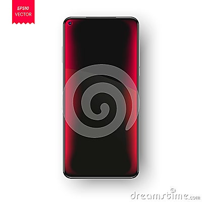 Phone notification screen. Always on display notification splashes at left and right borders of the cellphone. Realistic Vector Illustration