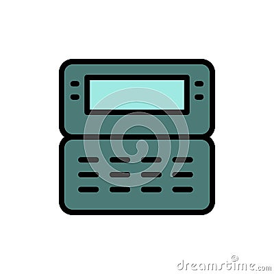 Phone, pager icon. Simple color with outline vector elements of communication icons for ui and ux, website or mobile application Stock Photo