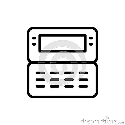 Phone, pager icon. Simple line, outline vector elements of communication icons for ui and ux, website or mobile application Stock Photo
