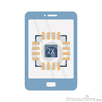 Phone processor Color Vector icon which can easily modify or edit Vector Illustration