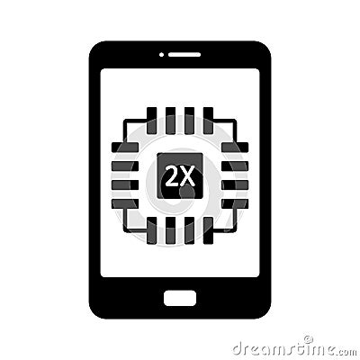 Phone processor glyph vector icon which can easily modify or edit Vector Illustration