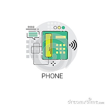 Phone Receiver Call Telephone Icon Vector Illustration