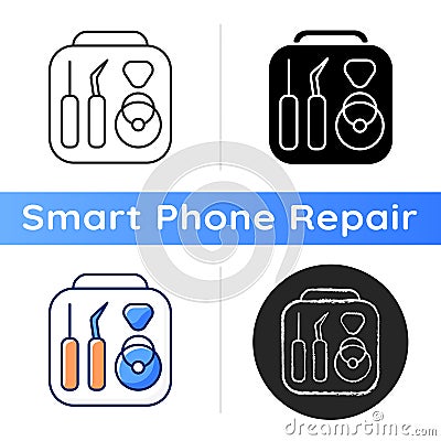 Phone repair kit icon Vector Illustration