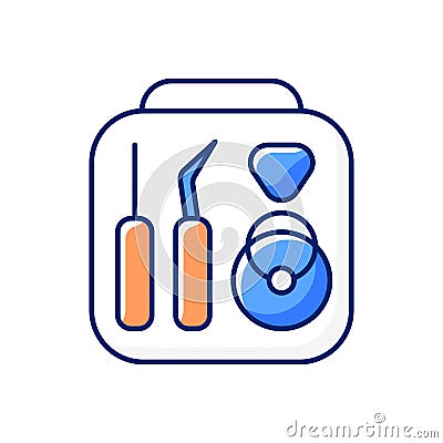 Phone repair kit RGB color icon Vector Illustration