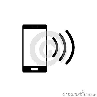 Mobile phone ringing icon vector in modern flat style for web Vector Illustration